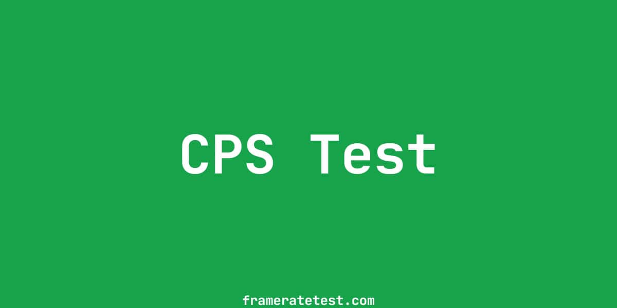 اختبار CPS - قياس عدد النقرات في الثانية