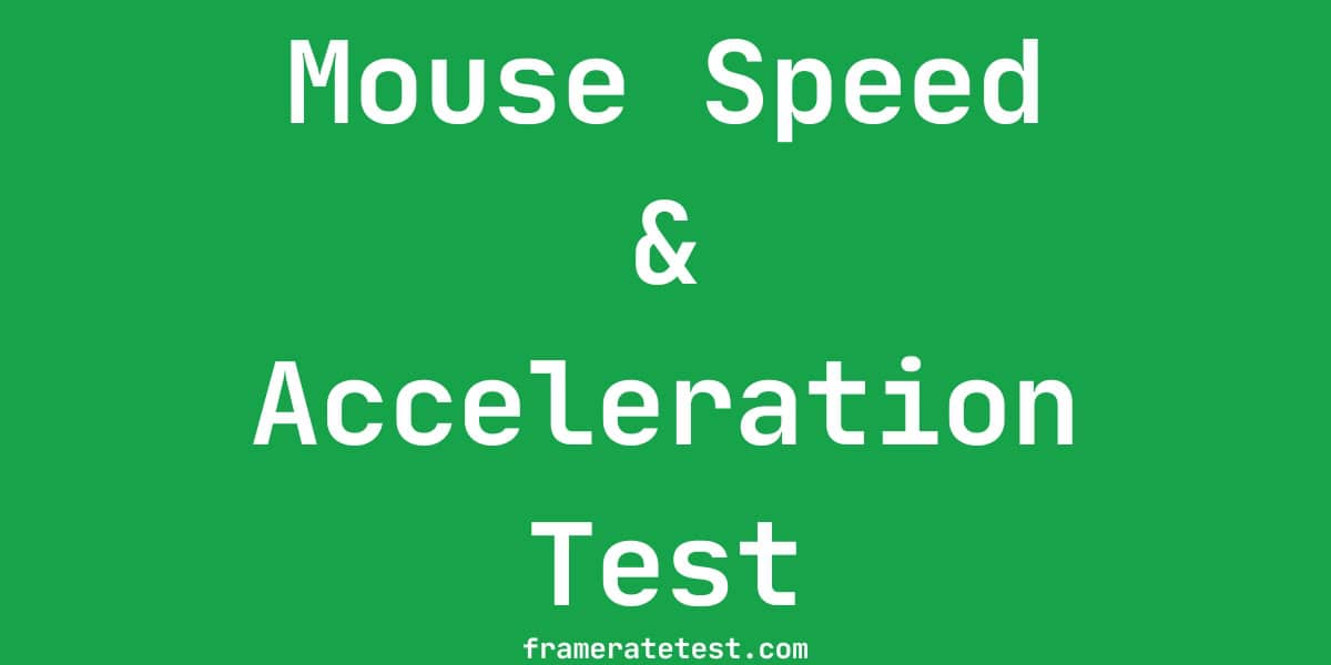 Speednet Mouse Тест скорости и ускорения мыши - отслеживание px/s в реальном времени