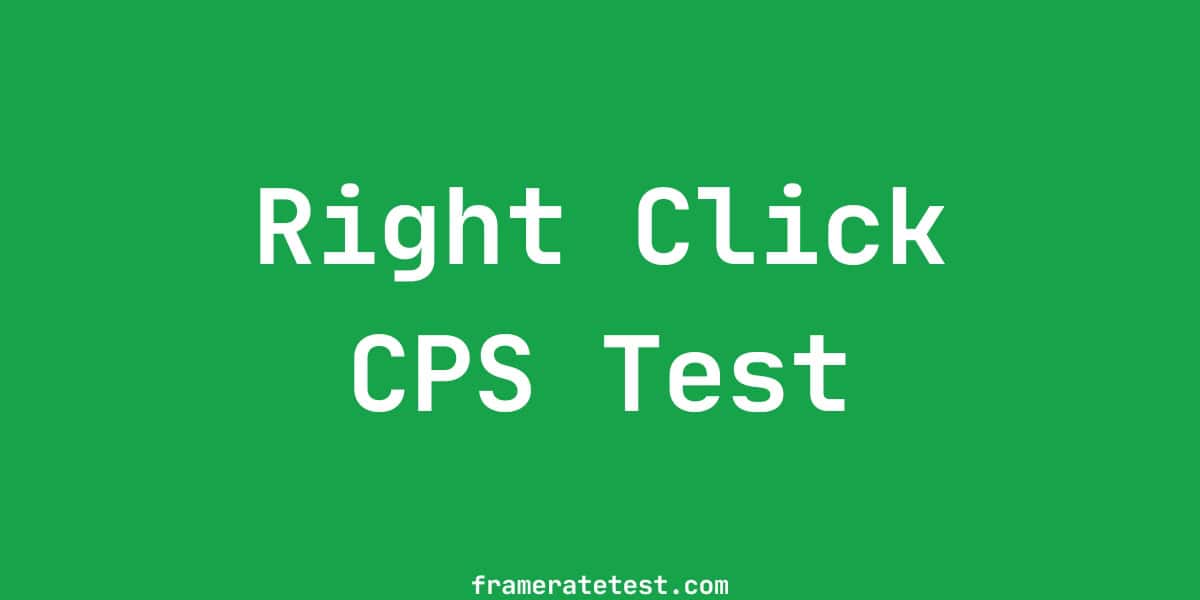 Right Click CPS Test - Right Click Speed Tester
